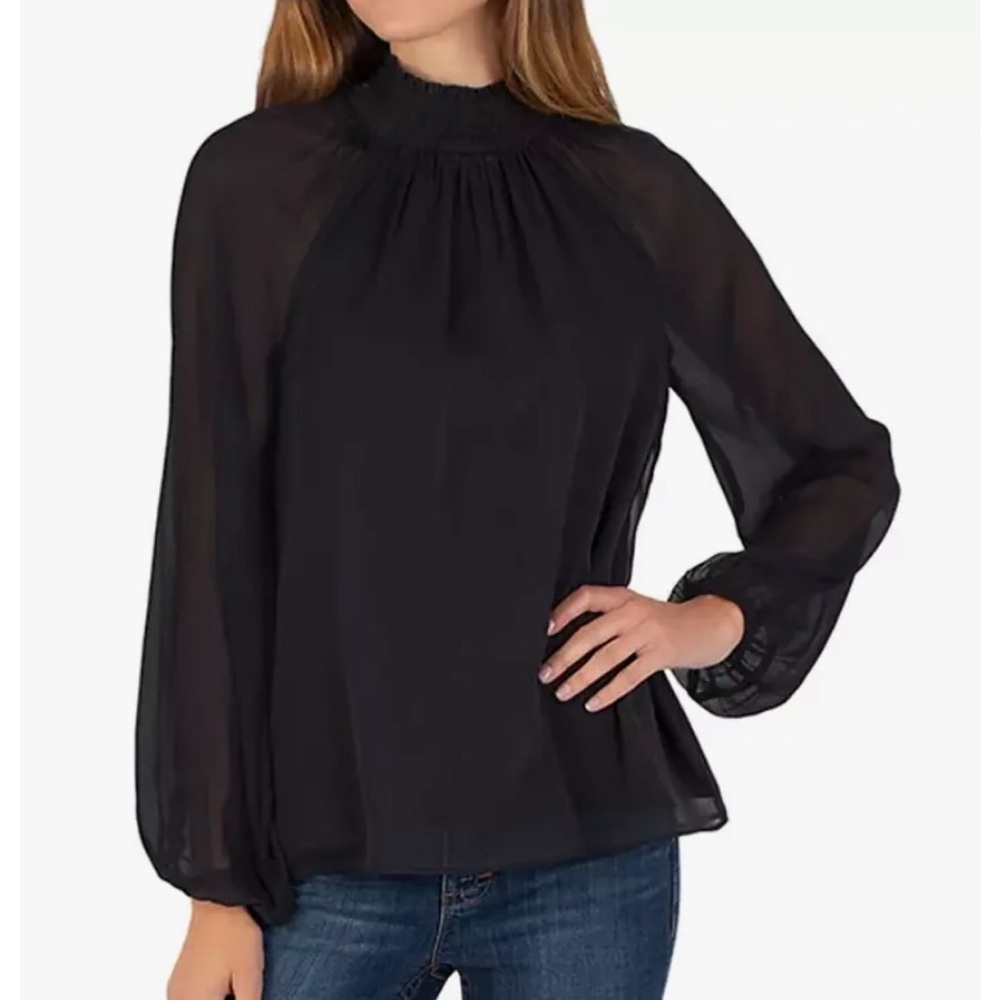 Joie Blouse long sleeve Smock top Size Large, New!